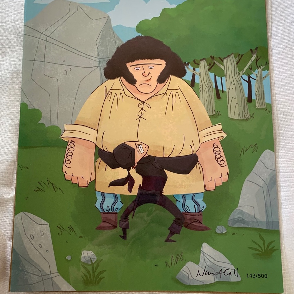 NWT. Autographed Fan Art of The Movie The Princess Bride. 14”x11”